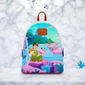 Loungefly Disney Peter Pan Mermaid Lagoon Mini Backpack-Retail $100